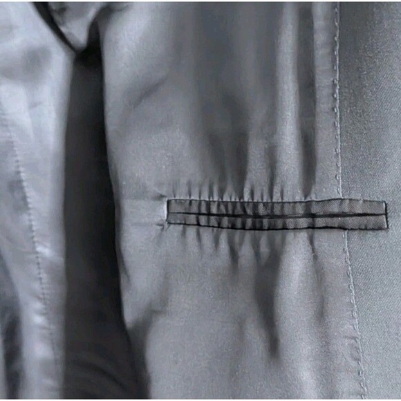 Canali US Sz 44 Black Blazer Men's Office Designer Wool Career Ventless European - Picture 6 of 15